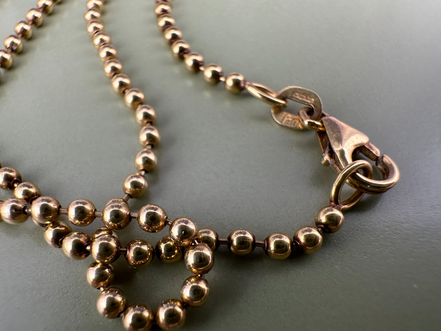 Vintage 18ct Gold Ball chain