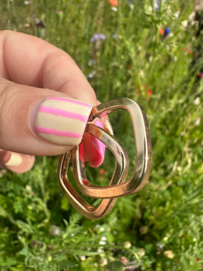 Vintage 9ct Gold Square Hoops