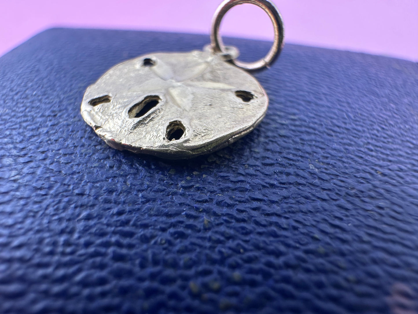 Vintage 14ct Sand Dollar Sea Urchin Charm with 9ct Gold bail.