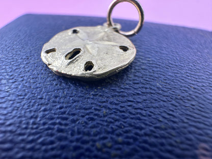Vintage 14ct Sand Dollar Sea Urchin Charm with 9ct Gold bail.