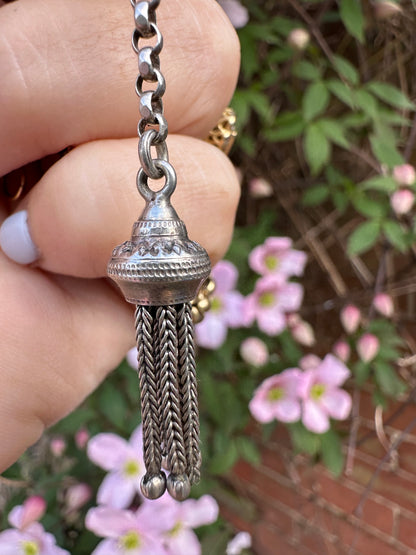 Antique Sterling silver tassel pendant