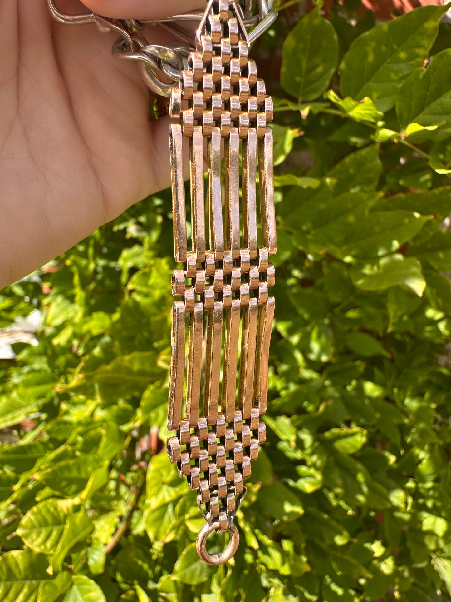 9ct Rose Gold Gate Extender with dogclip