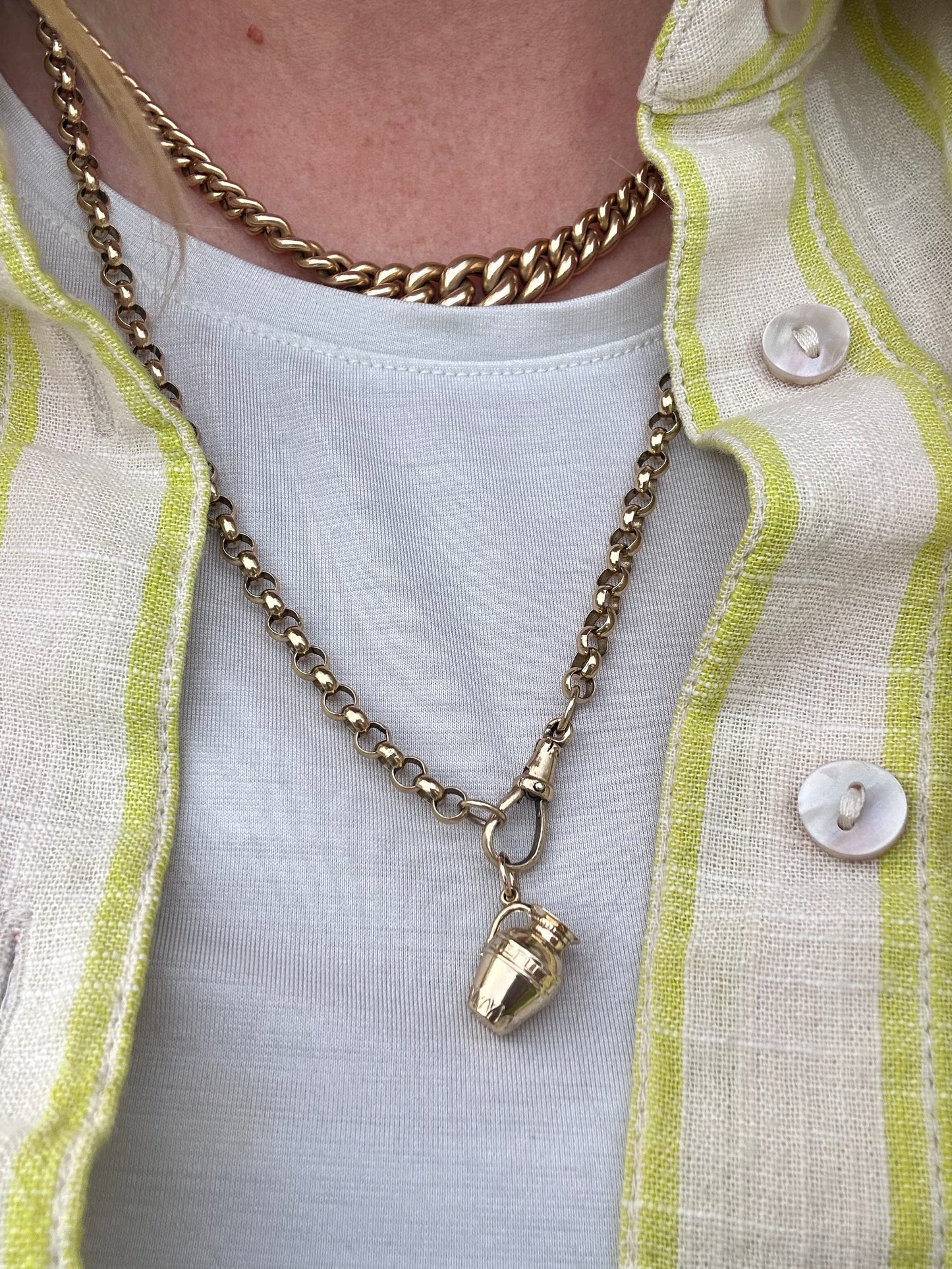 Vintage 9ct Gold greek Jug charm