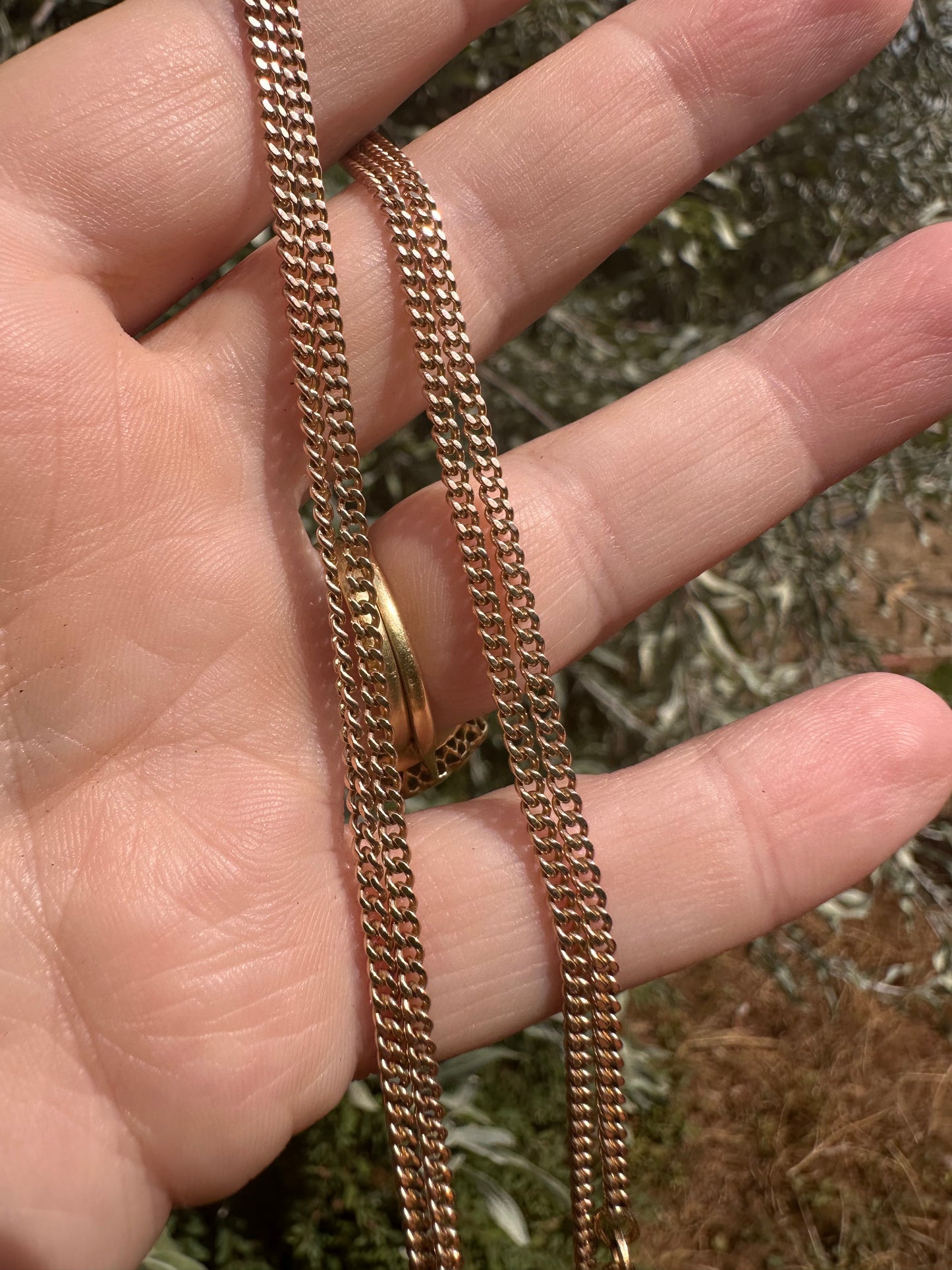 Vintage UnoAerre 9ct Rose Gold Curb chain
