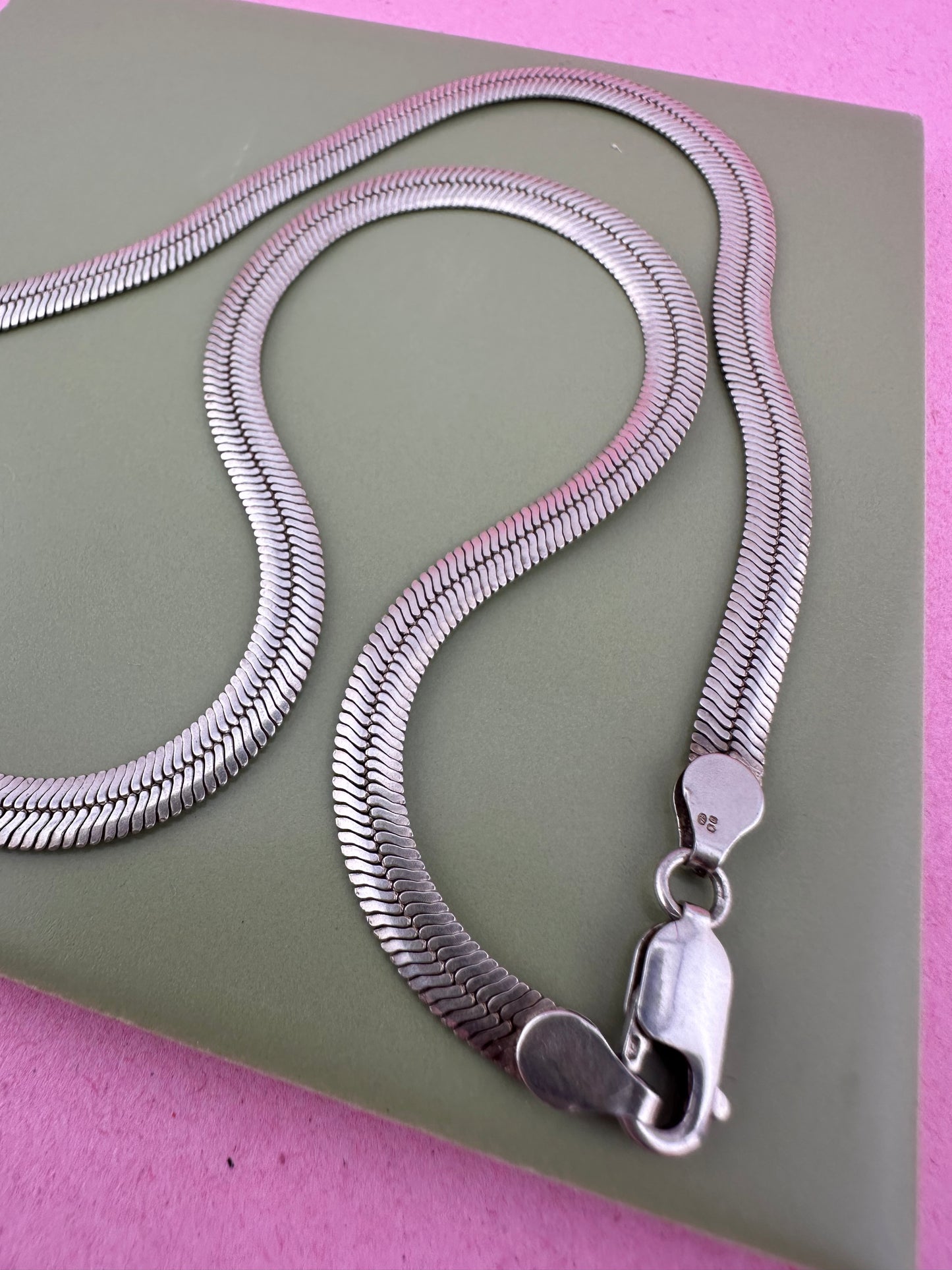 Sterling Silver Flat Herringbone chain