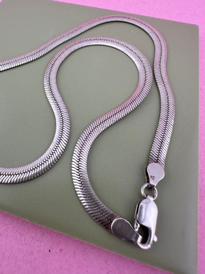 Sterling Silver Flat Herringbone chain