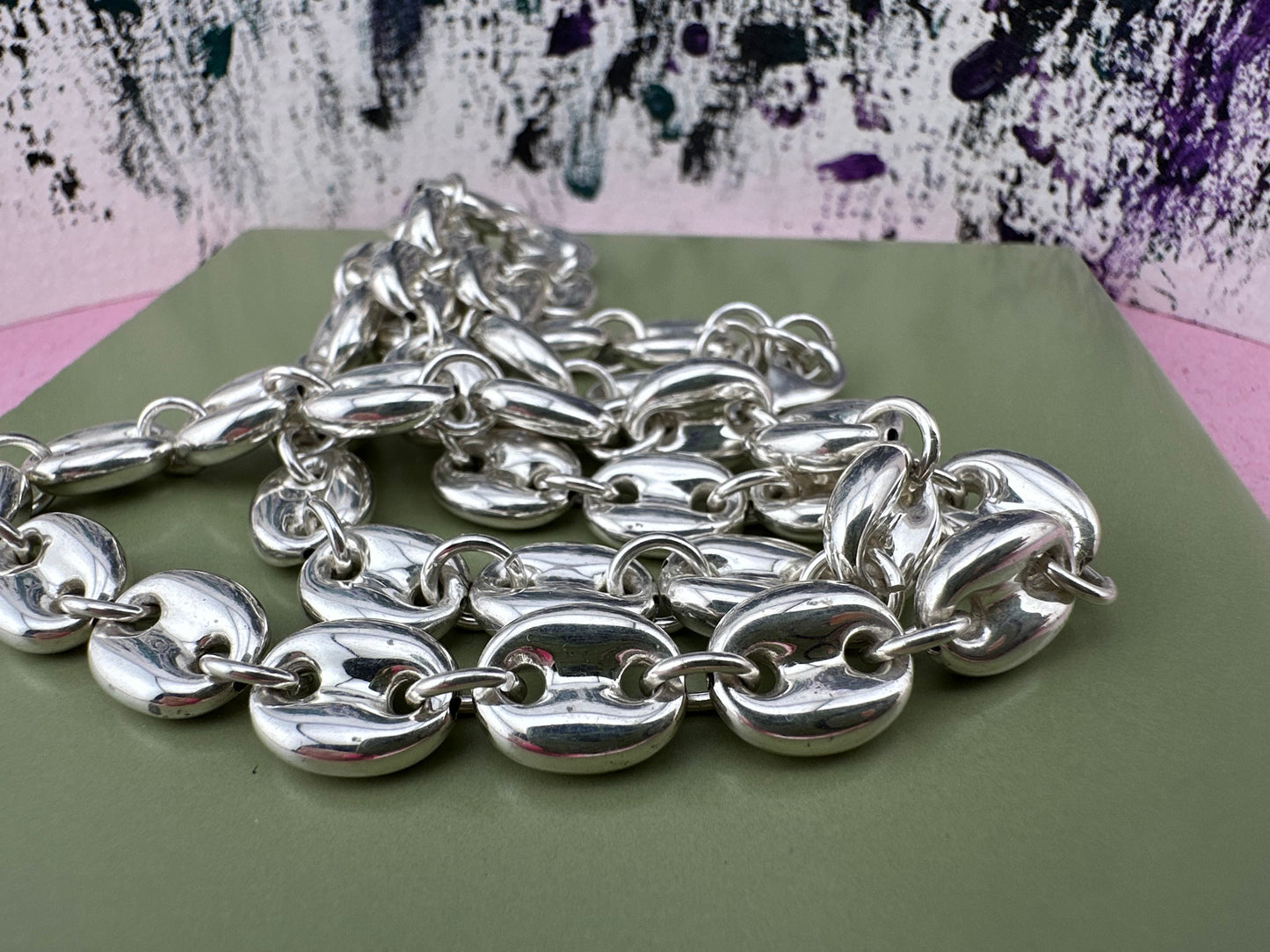 Sterling Silver XL Puffy Mariner Chain