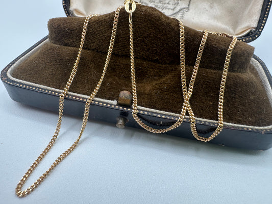 Vintage 9ct Gold UnoAerre mini curb chain