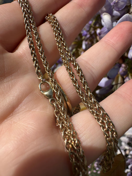 9ct Yellow Gold Spiga chain