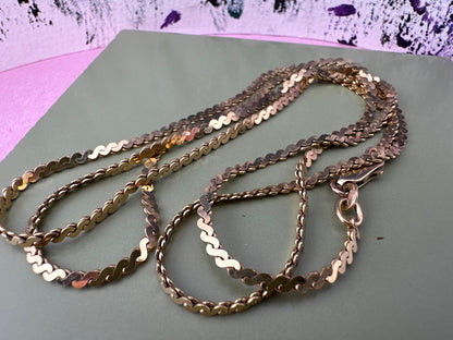 Vintage 9ct Gold S-Link Chain