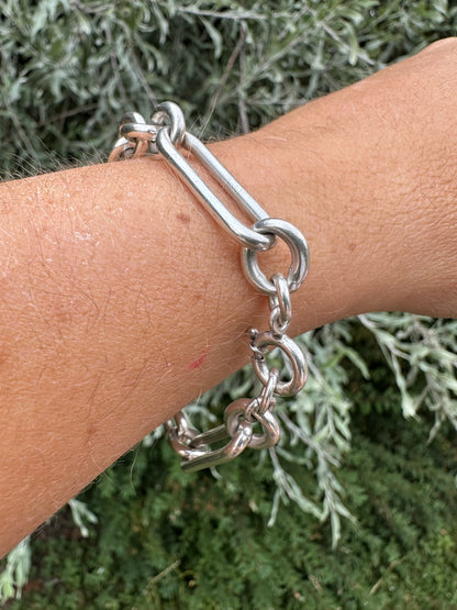 Vintage Sterling Silver Trombone bracelet