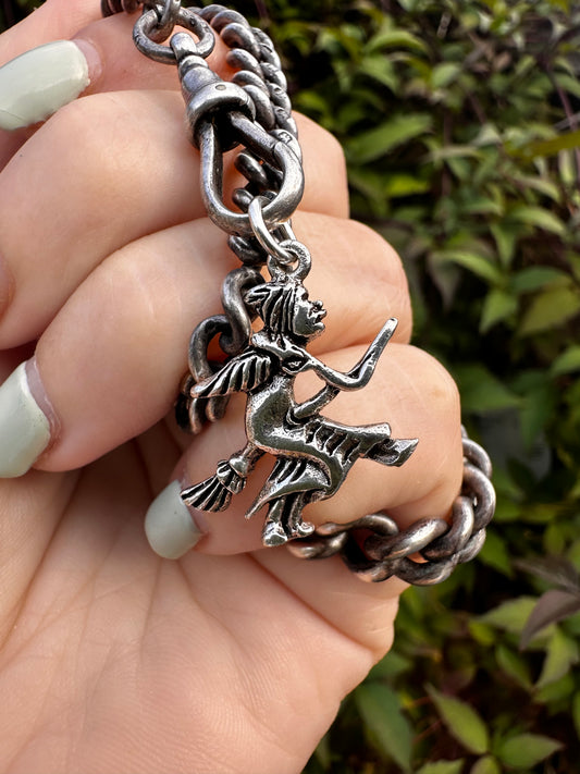 Sterling Silver Witch charm