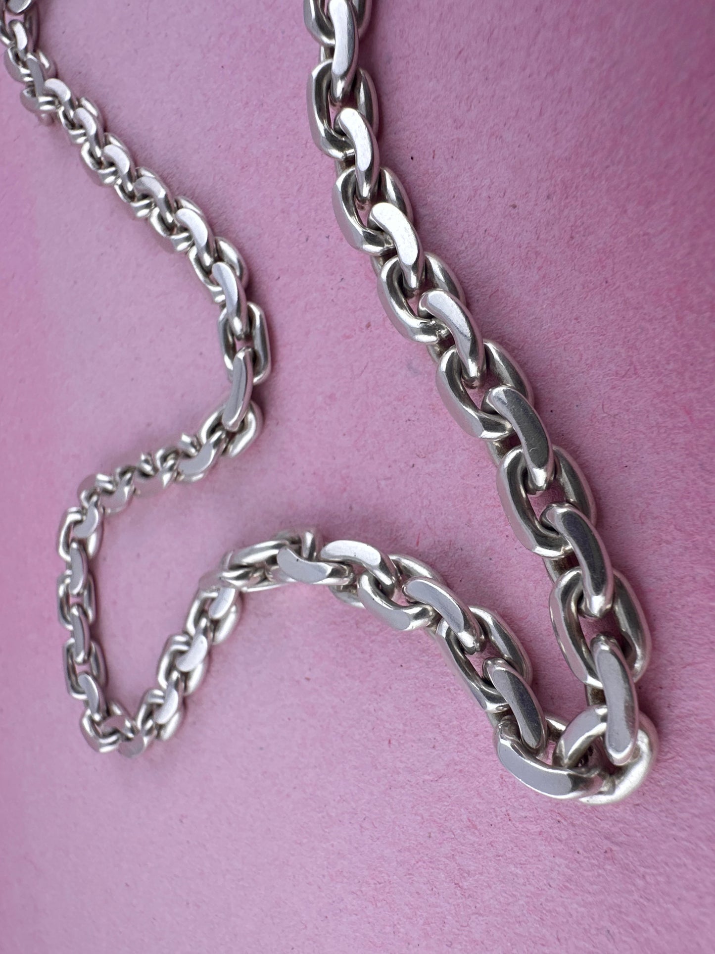 Vintage Sterling Silver Chunky Biker chain
