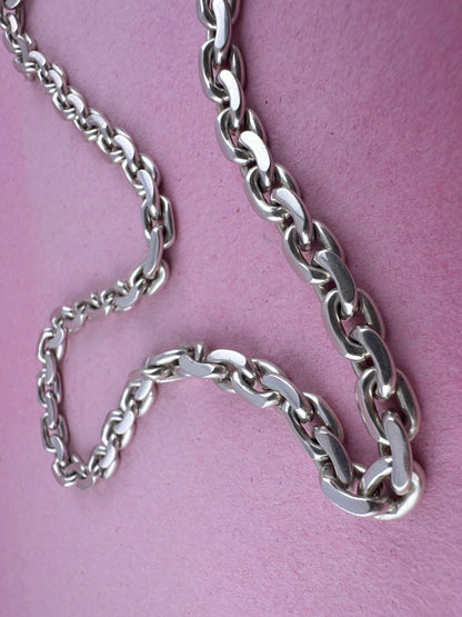 Vintage Sterling Silver Chunky Biker chain