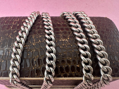Re-imagined Sterling Silver Albert chain with shepherds hook