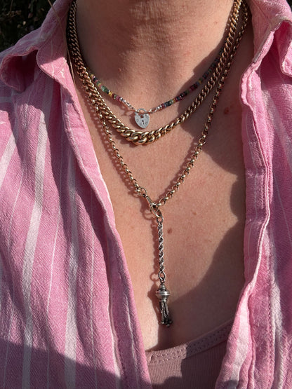 Antique Sterling silver Tassel pendant