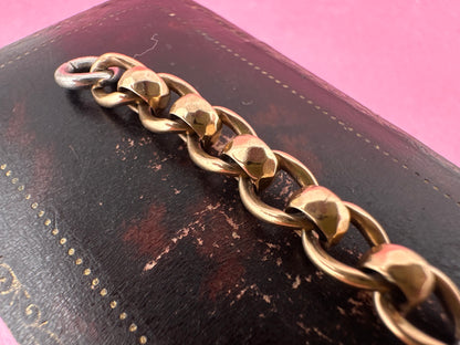 Mix metal extender. 9ct Yellow gold roller ball with sterling silver dog clip.