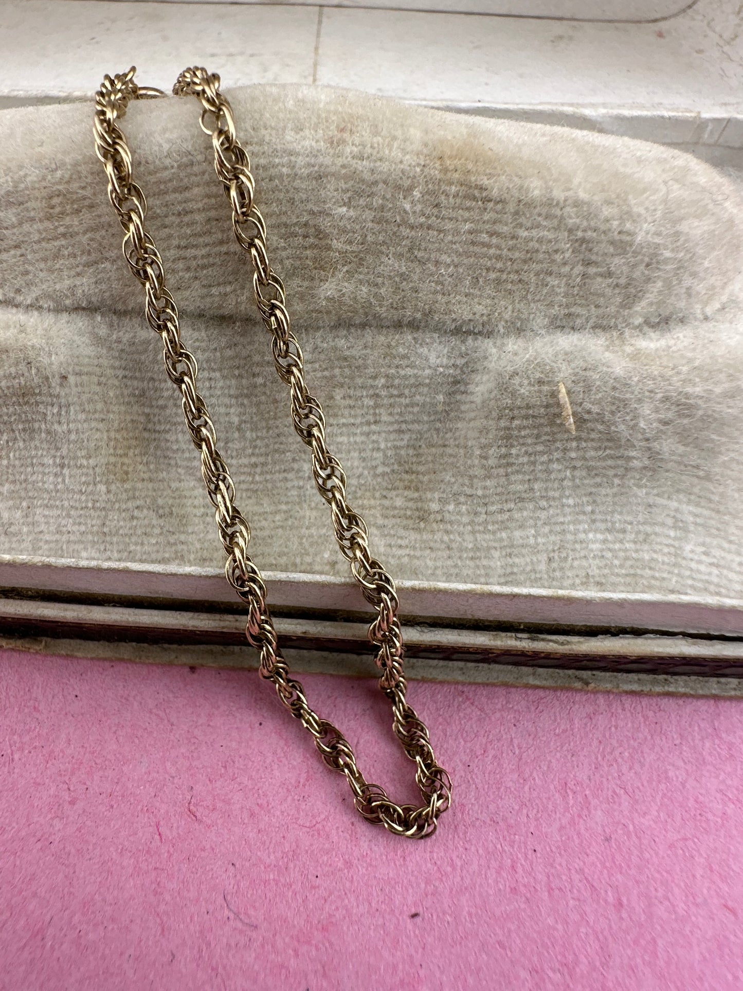 Vintage 9ct Gold mini rope bracelet