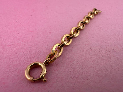 Vintage 18ct Gold Cable extender with Original Spring clasp