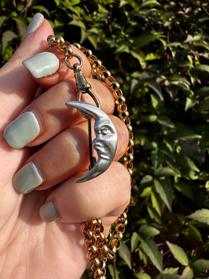 Sterling Silver Man on the Moon brooch