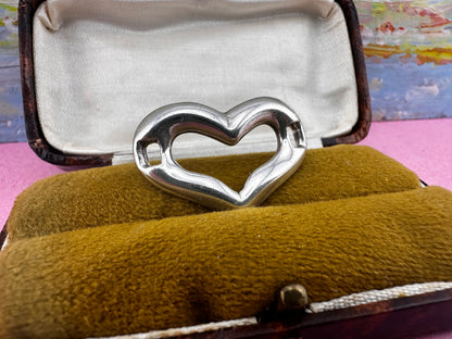 Sterling Silver Puffy Heart connector/extender