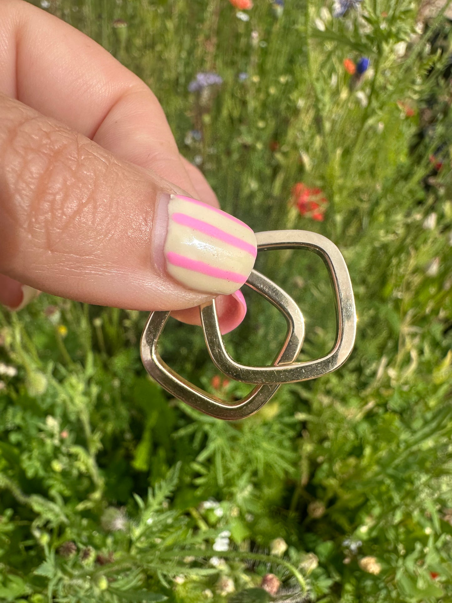 Vintage 9ct Gold Square Hoops