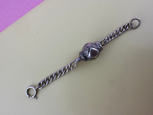 Sterling Silver Spinner Extender with spring ring clasp.