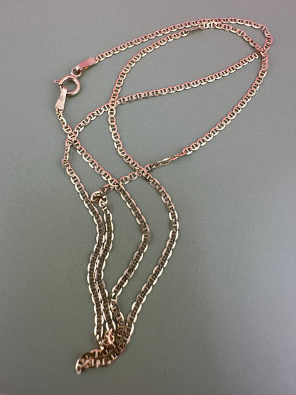 18ct Gold mini Mariner Chain