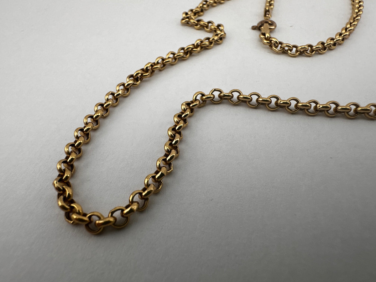 Vintage UnoAerre 9ct Yellow Gold Rolo/Belcher chain