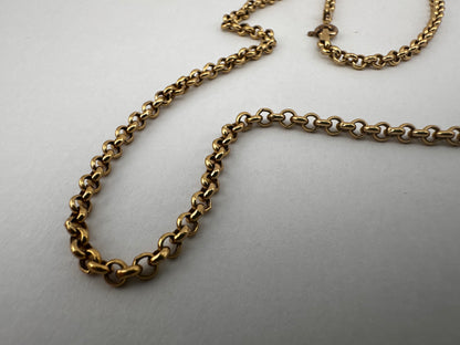 Vintage UnoAerre 9ct Yellow Gold Rolo/Belcher chain