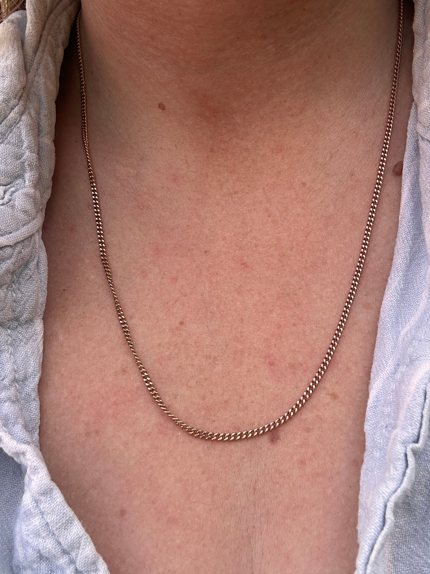 Vintage UnoAerre 9ct Rose Gold Curb chain