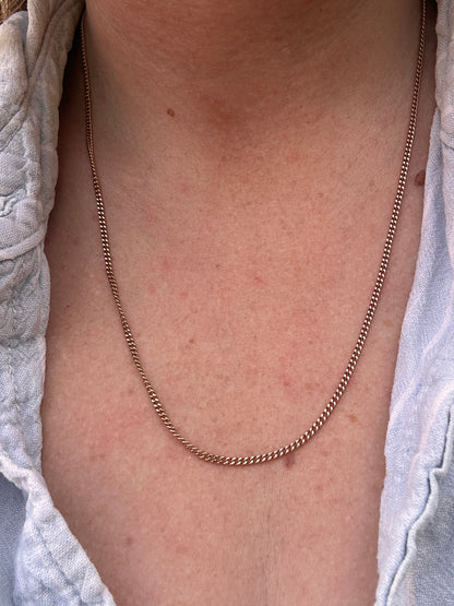 Vintage UnoAerre 9ct Rose Gold Curb chain