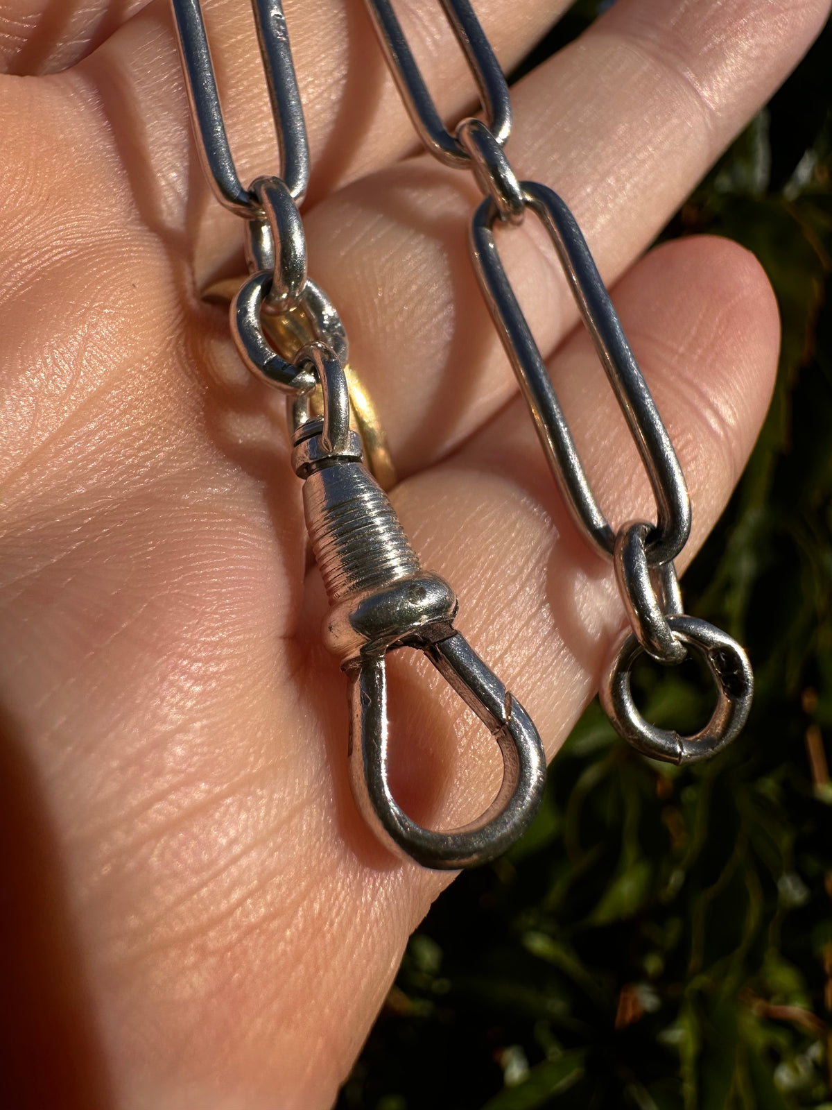 Antique Sterling Silver Trombone bracelet