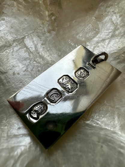 Silver Ingot Pendant, Queen Elizabeth II Silver Jubilee, 1977