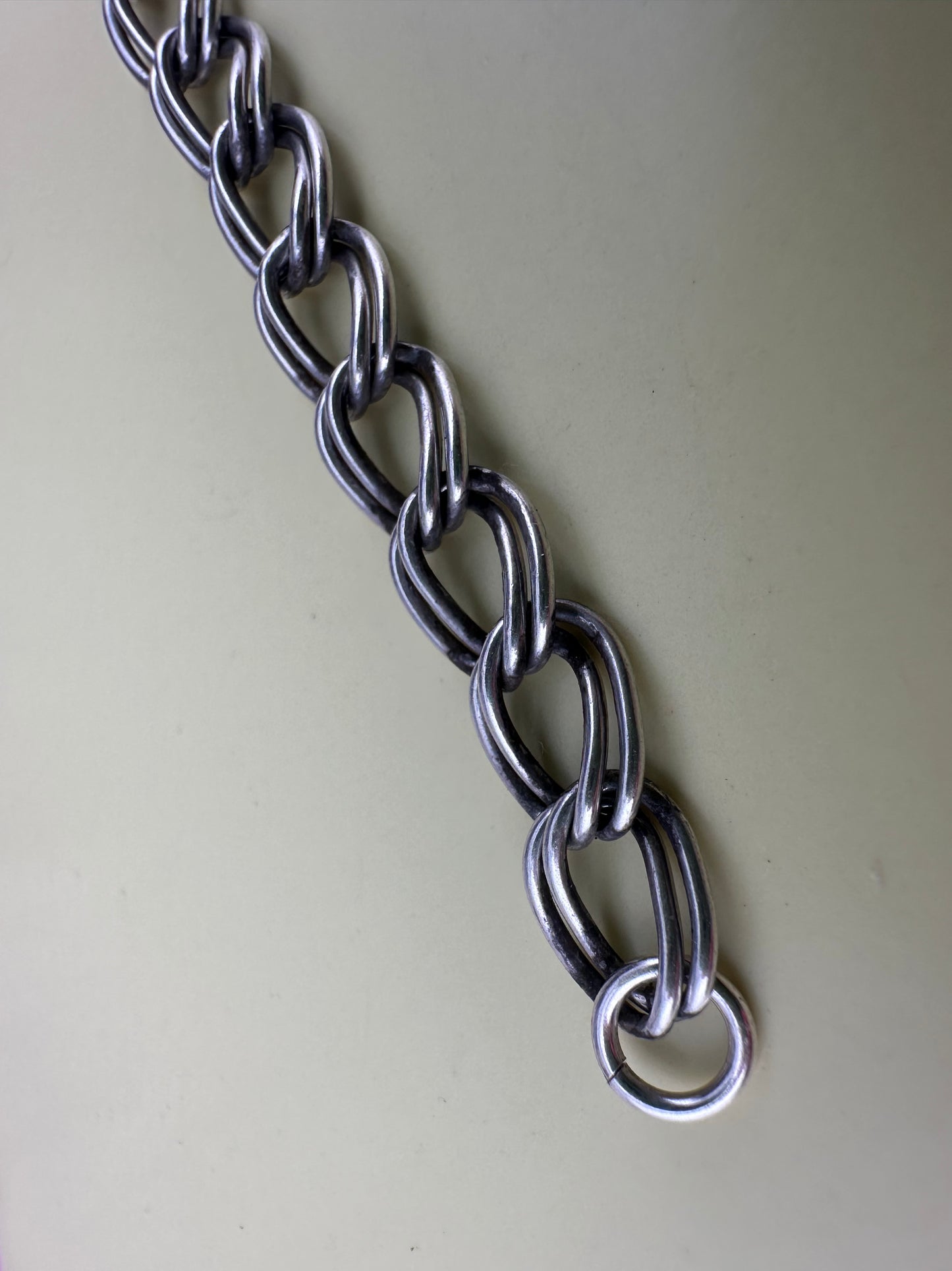 Vintage Sterling Double curb extender with dog clip