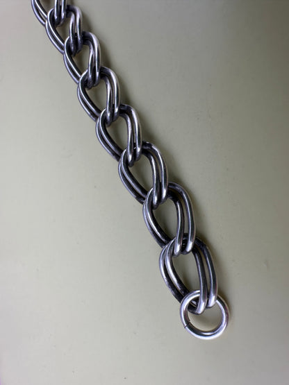 Vintage Sterling Double curb extender with dog clip
