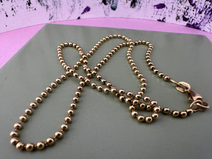 Vintage 18ct Gold Ball chain