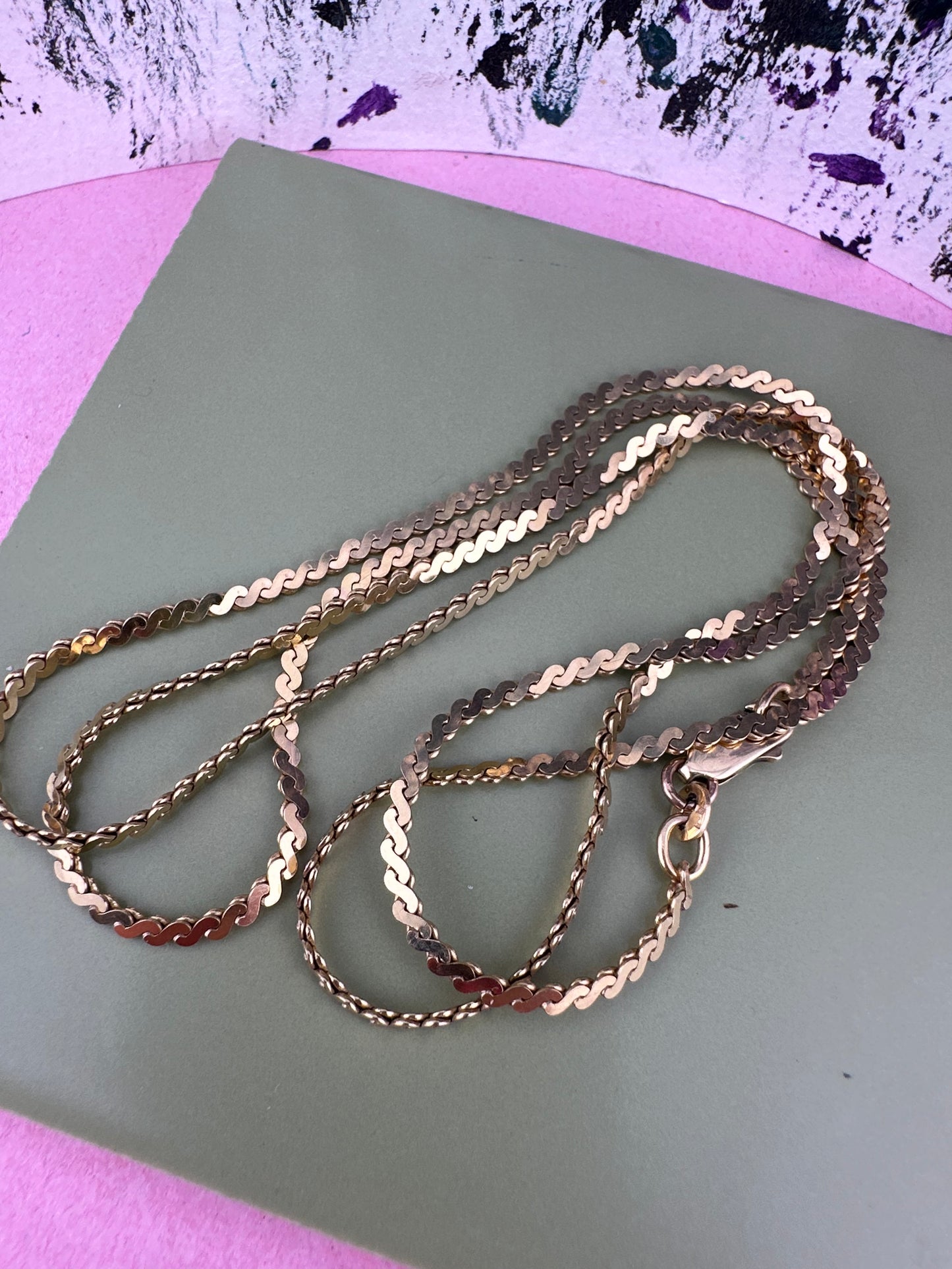 Vintage 9ct Gold S-Link Chain