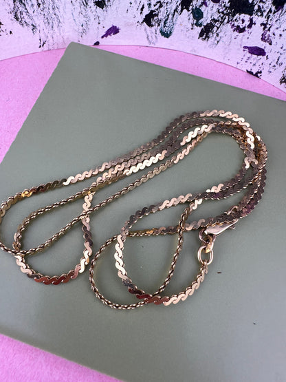 Vintage 9ct Gold S-Link Chain