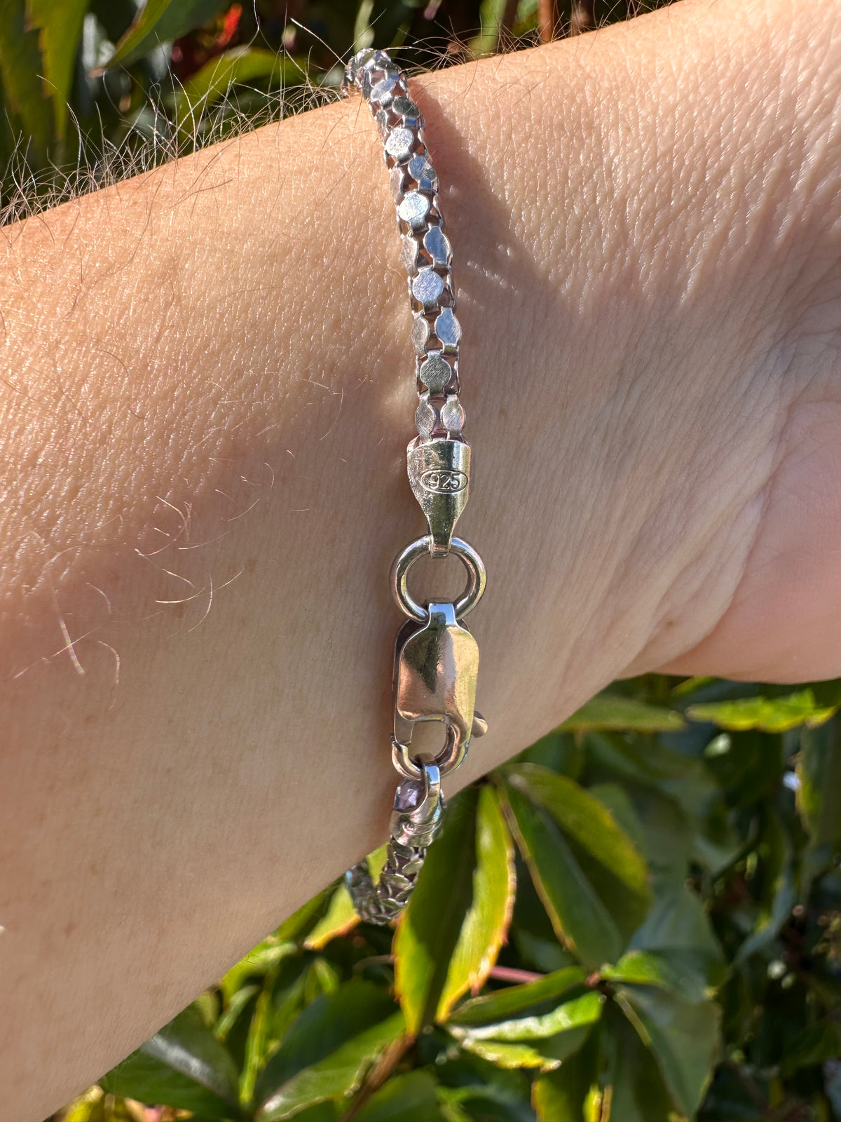 Sterling Silver Disco Link bracelet