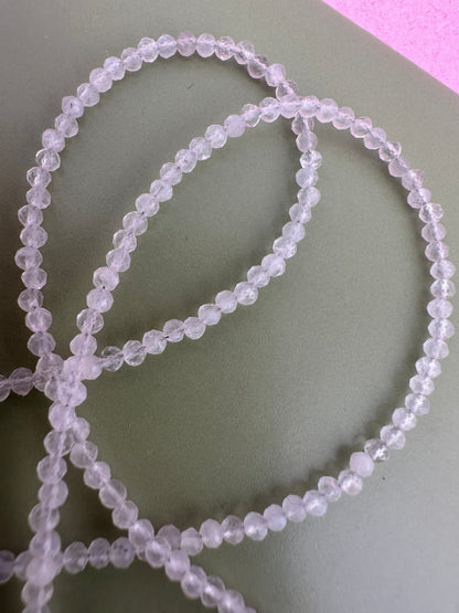 Moonstone Mini Beads with Antique Silver Dog Clip