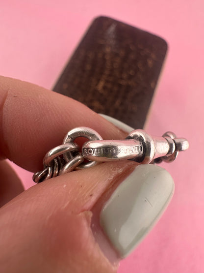 Sterling Silver rope & ribbed belcher Albertina bracelet