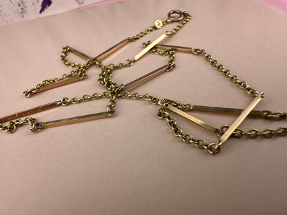 Antique 15ct Gold Bar link chain