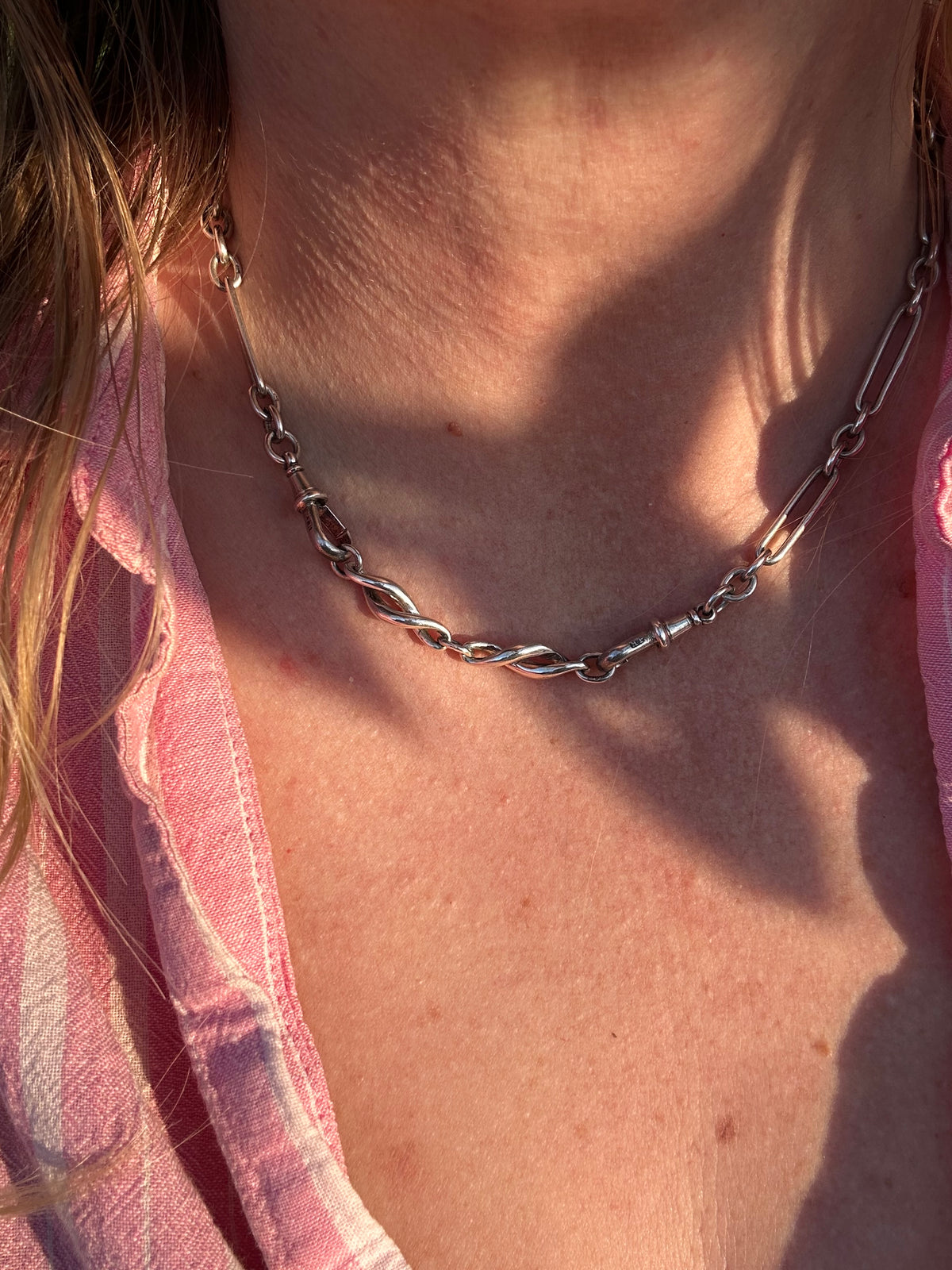 Sterling Silver twist extender- no clasps
