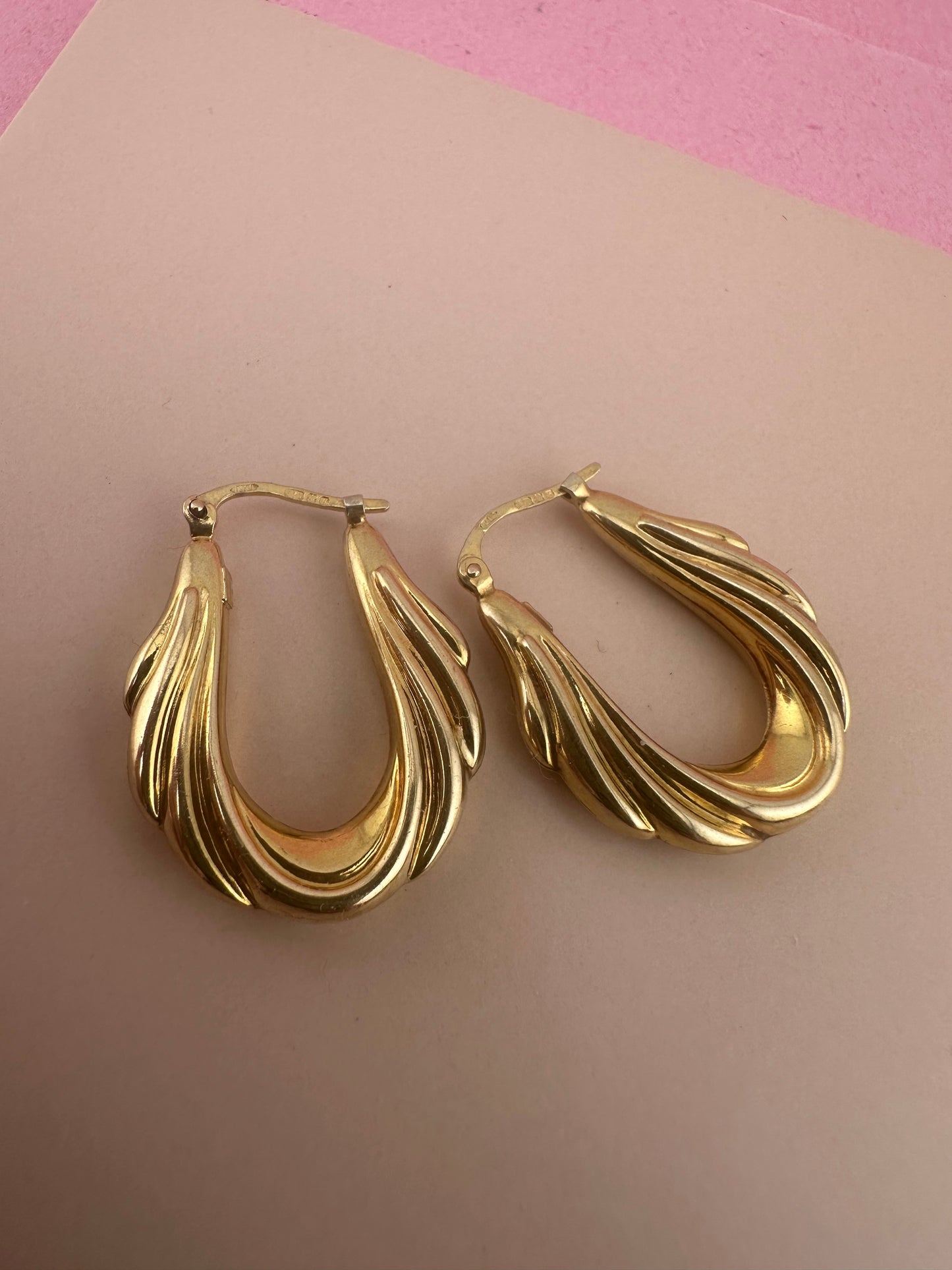 Vintage UnoAerre Swag Hoops