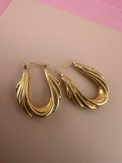 Vintage UnoAerre Swag Hoops