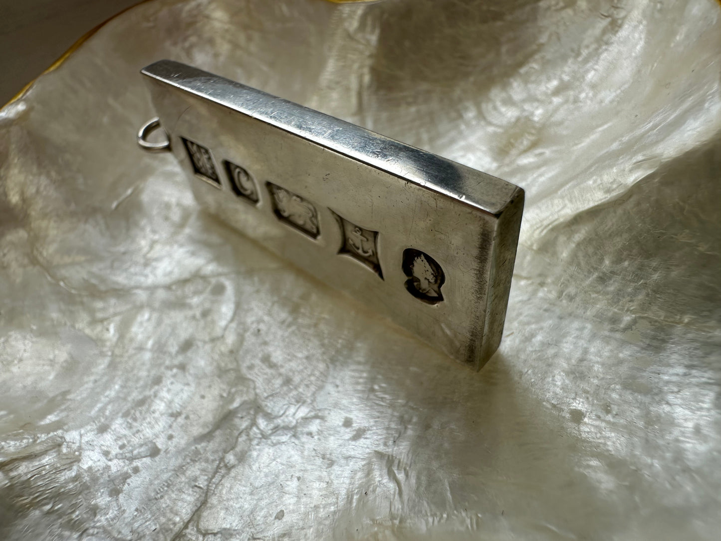 Silver Ingot Pendant- Queen Elizabeth II Silver Jubilee 1977