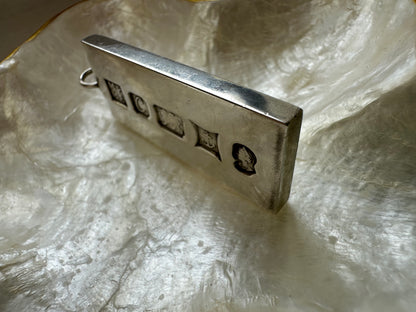 Silver Ingot Pendant- Queen Elizabeth II Silver Jubilee 1977