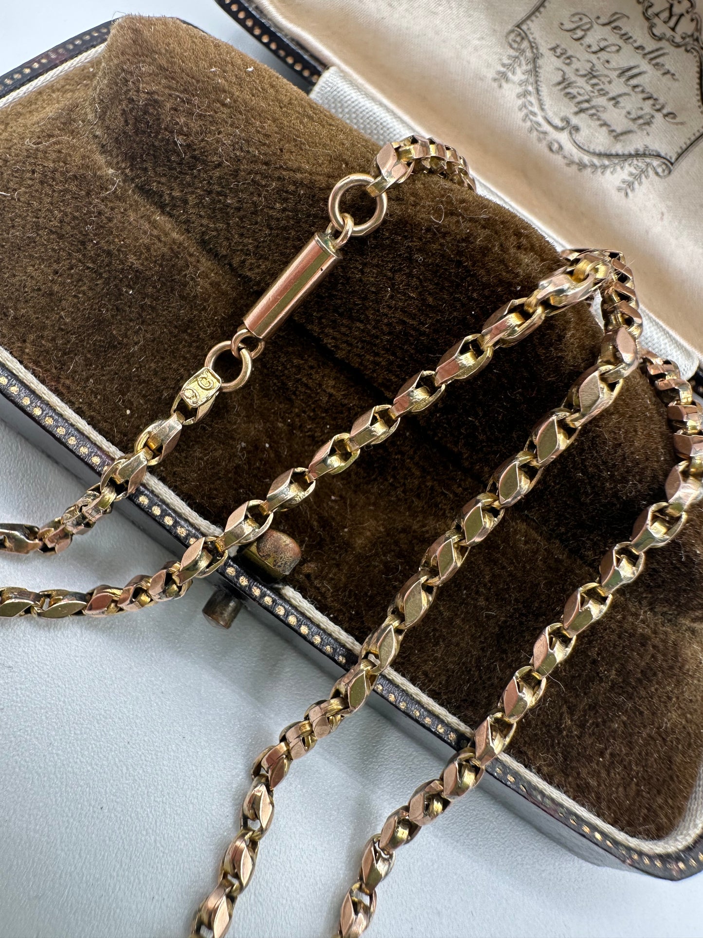 Antique 9ct Rose Gold Tulip chain