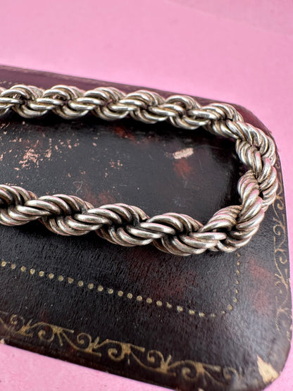 Vintage Sterling Silver Rope bracelet